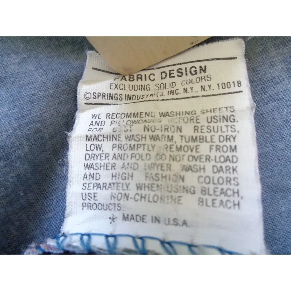 VTG Plaid Pillowcase Set Ruffled Springmaid Standard Size Blue Country Cottage